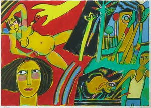 Corneille - Litho, Le papin de piediripa - Ingelijst kopen? Bied vanaf 200!