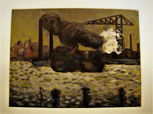 Niet of onleesbaar gesigneerd - Fauvistisch omstreeks 1920 geschilderde Gouache "Haven" gesigneerd kopen? Bied vanaf 1!