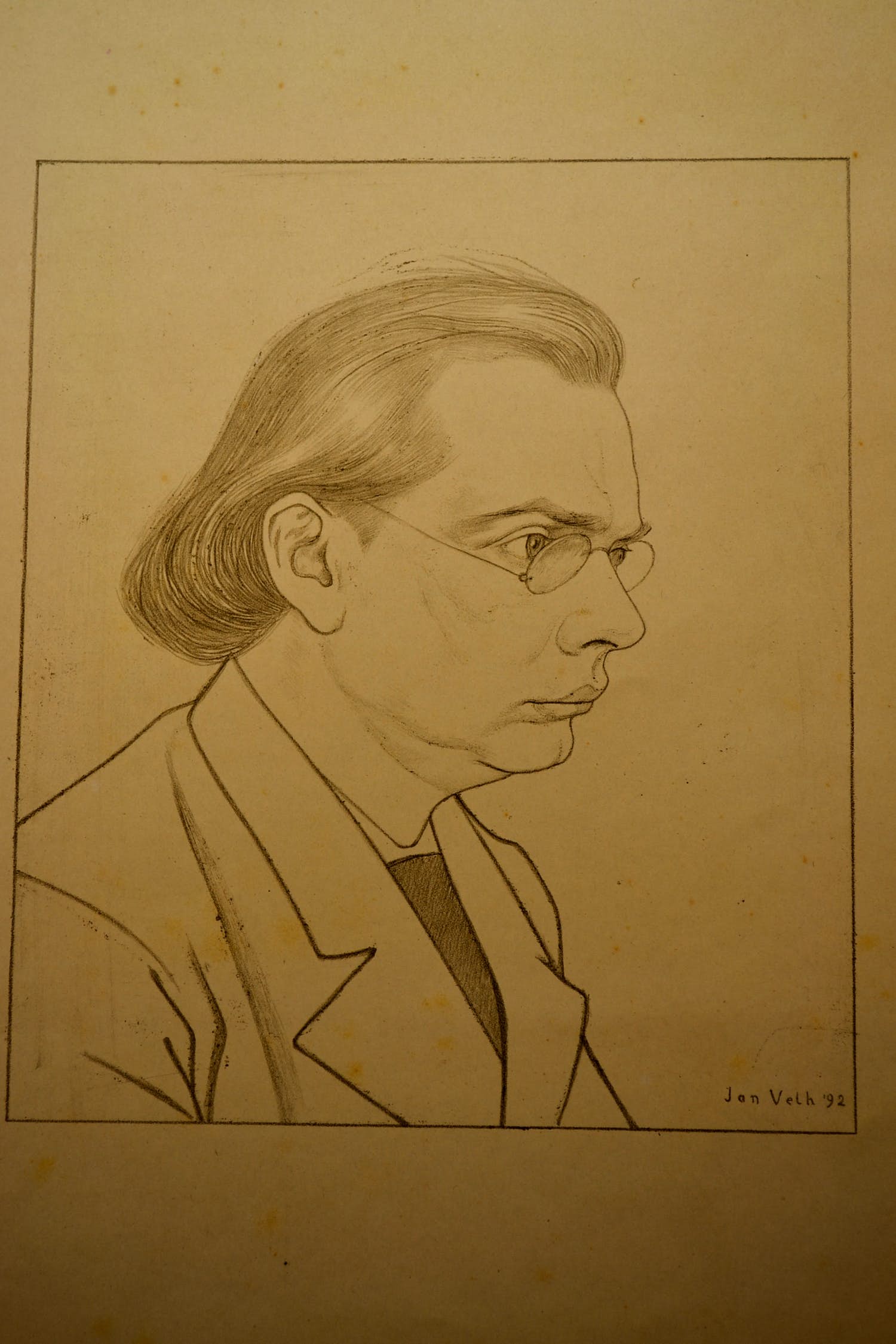 Jan Veth - litho, portret Julius Rontgen verkocht voor € 15!
