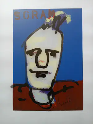 Herman Brood - Mixed-Media--Zeefdruk en Spuitbus 5-GRAM Handgesigneerd kopen? Bied vanaf 10!