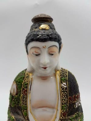 Niet of onleesbaar gesigneerd - Vintage Satsuma beeld van een Boeddha 20,2 cm kopen? Bied vanaf 1!