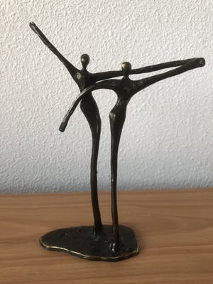 Corry Ammerlaan - Prachtig gesigneerd slank beeldje " SAMEN " kopen? Bied vanaf 25!