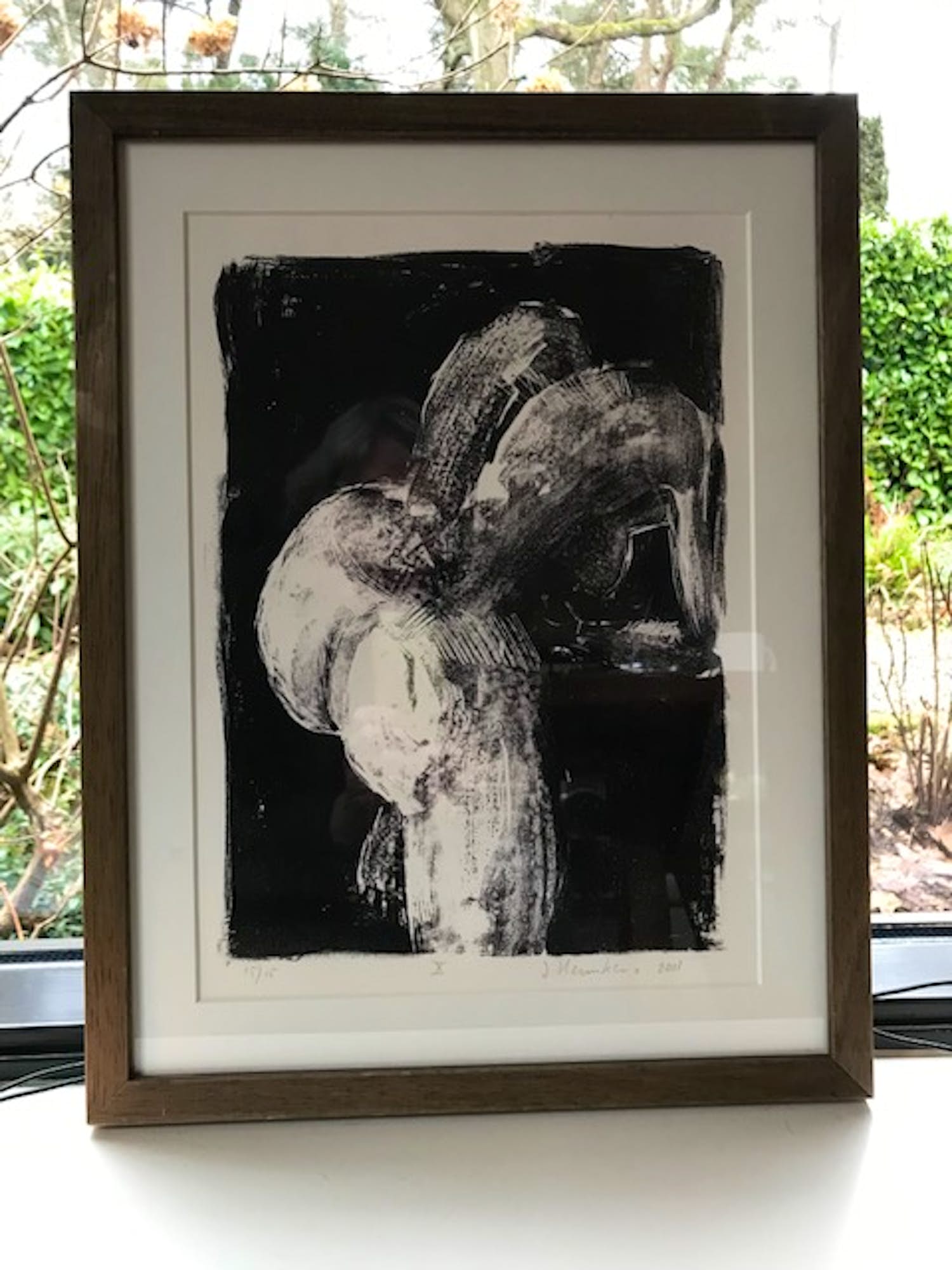 Jeroen Hermkens - litho Naakt X (mooi ingelijst) verkocht voor € 90!