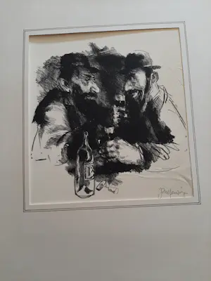 Jan Mensinga - Litho, scènes uit het caféleven kopen? Bied vanaf 35!