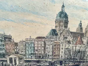 Niet of onleesbaar gesigneerd - Prins Hendrikkade Amsterdam. kopen? Bied vanaf 10!