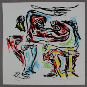 Theo Wolvecamp - Litho: Dansers II - 1990 kopen? Bied vanaf 189!