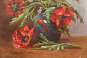 Maurits de Groot - Bloemstilleven - olieverf op doek kopen? Bied vanaf 1000!