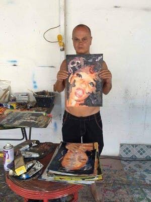 Peter Klashorst - Gemengde techniek - Handgesigneerd !!! kopen? Bied vanaf 75!