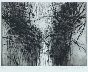 Birgitt van Bracht - Ets, Not a very nice garden - Ingelijst kopen? Bied vanaf 30!