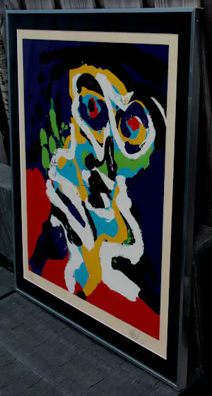 Karel Appel - Ingelijste zeefdruk: A summer evenings slumber - 1977 kopen? Bied vanaf 1500!