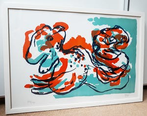 Karel Appel - Figuren, litho (netjes ingelijst) kopen? Bied vanaf 550!
