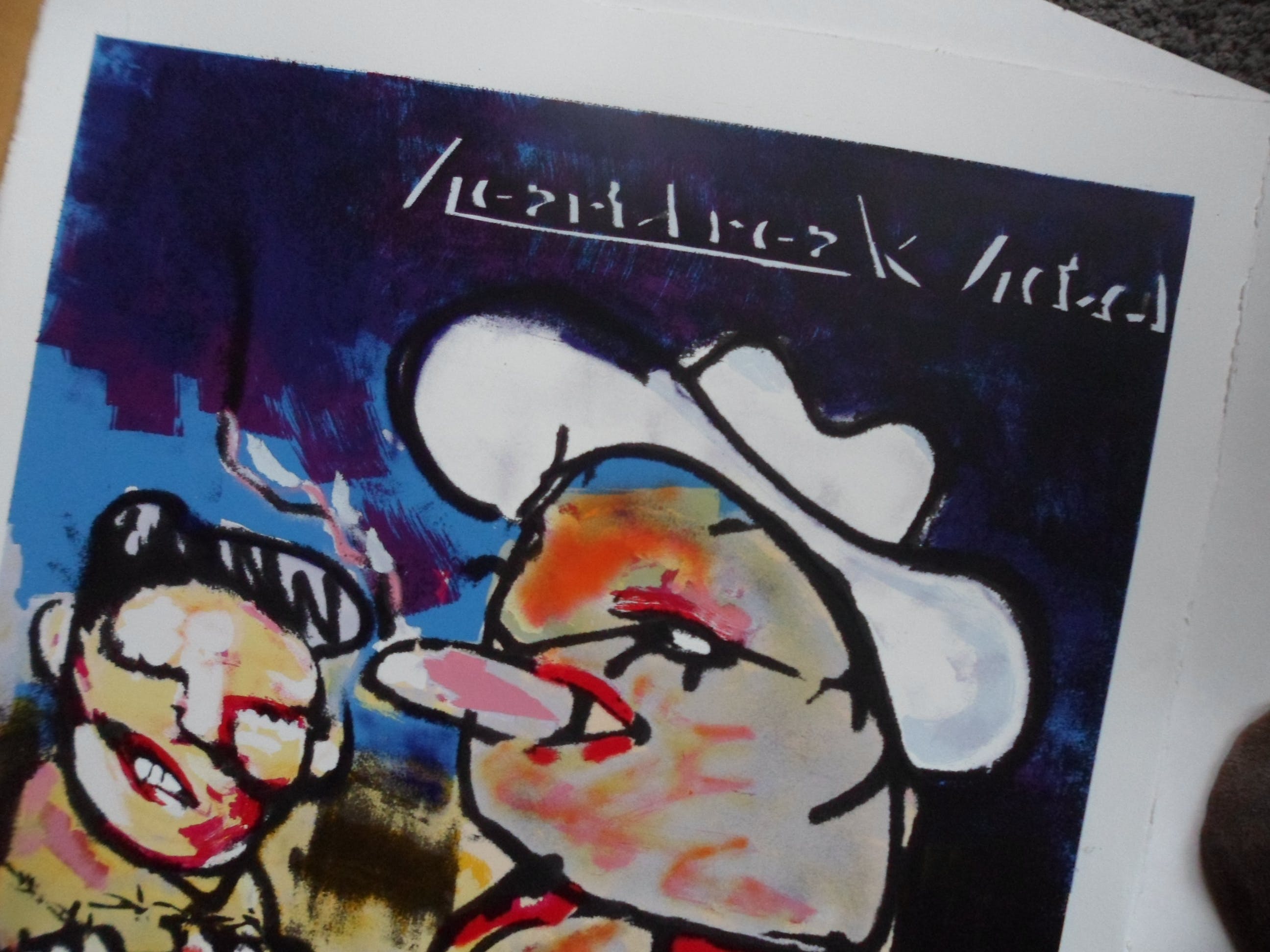 Herman Brood - Zeefdruk, Titel,"Heartbreak hotel". kopen? Bied vanaf 225!