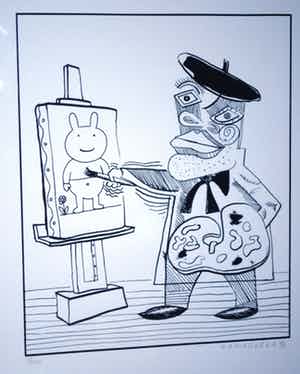 Kamagurka - ...realisme op doek...zeefdruk uit 1990 verkocht voor € 125!