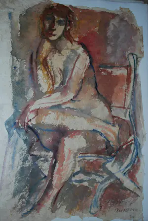 Rob Aussen - collectie van 9 (!) grote aquarellen naakte vrouwen kopen? Bied vanaf 100!