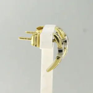 14k bicolour gouden oorknoppen bezet met briljant geslepen diamant tot. 0,06ct kopen? Bied vanaf 250!