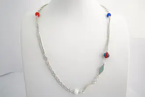 155 -  Vrijwel nieuw Surinaams 1e  gehalte Zilveren Alla Kondre hals sieraad kopen? Bied vanaf 25!