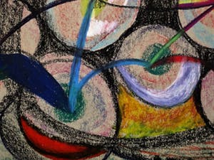 Paul de Lussanet - Expressionistisch Pastel "Fruitschaal met Appels en Vis" gesigneerd 1975 kopen? Bied vanaf 1!