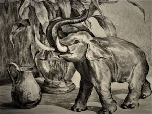 Frans IJserinkhuijsen - Hele mooie droge naald Ets uit 1940 "Olifantje" - potloodgesigneerd kopen? Bied vanaf 47!