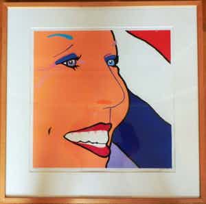 Shunyam - Kleurenzeefdruk RED WHITE AND BLUE INGELIJST!!! verkocht voor € 85!