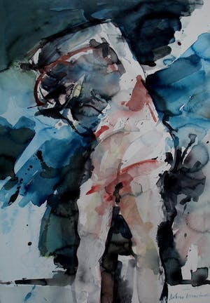 Robert Terwindt - Aquarel - naakte dame - 1987 kopen? Bied vanaf 350!