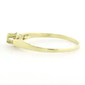 14k bicolour gouden ring met single cut geslepen diamant tot. 0.01ct kopen? Bied vanaf 110!