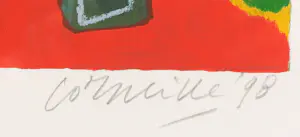 Corneille - Zeefdruk, Twee stieren - Ingelijst kopen? Bied vanaf 150!