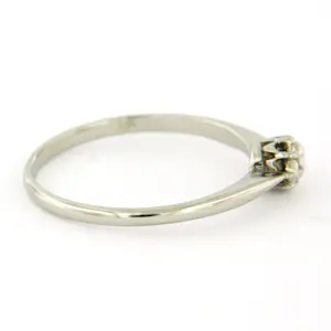 14k witgouden ring met roos geslepen diamant tot. 0.10ct kopen? Bied vanaf 130!