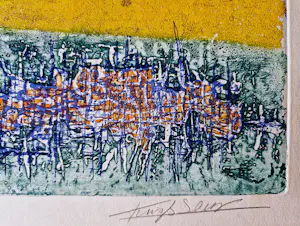 Koos van der Sluys - Intrigerende ets & aquatint "oude woestijnstad" - zeer kleine oplage (10) kopen? Bied vanaf 34!