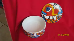Plateelbakkerij Schoonhoven - Cobra stijl koektrommel. kopen? Bied vanaf 40!