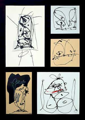 Antonio Saura - Triptico de Amsterdam, zeefdruk verkocht voor € 195!