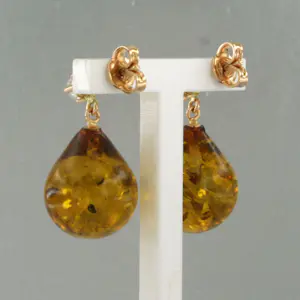 18k gouden oorhangers met barnsteen en briljant geslepen diamant tot. 0.18ct kaufen? Bieten Sie von 340!