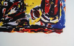 Theo Wolvecamp - grote abstracte zeefdruk - 1990 kopen? Bied vanaf 235!