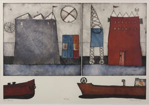 Marjan Smit - Kleurenets, Overslag - Ingelijst kopen? Bied vanaf 80!