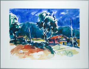 Piet Snoeren - Aquarel, Landschap - Ingelijst kopen? Bied vanaf 1!