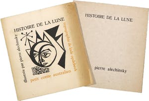 Pierre Alechinsky - en Lode Opdebeek - Litho en typografie, Zeldzame uitgave van Histoire de La Lune kopen? Bied vanaf 1!
