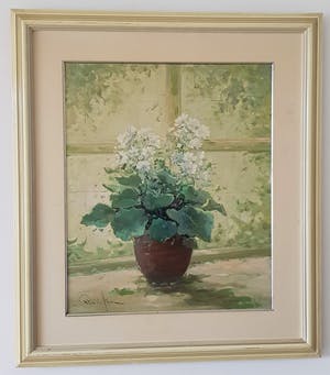 Rob de Haan - Stilleven hortensia in pot kopen? Bied vanaf 95!