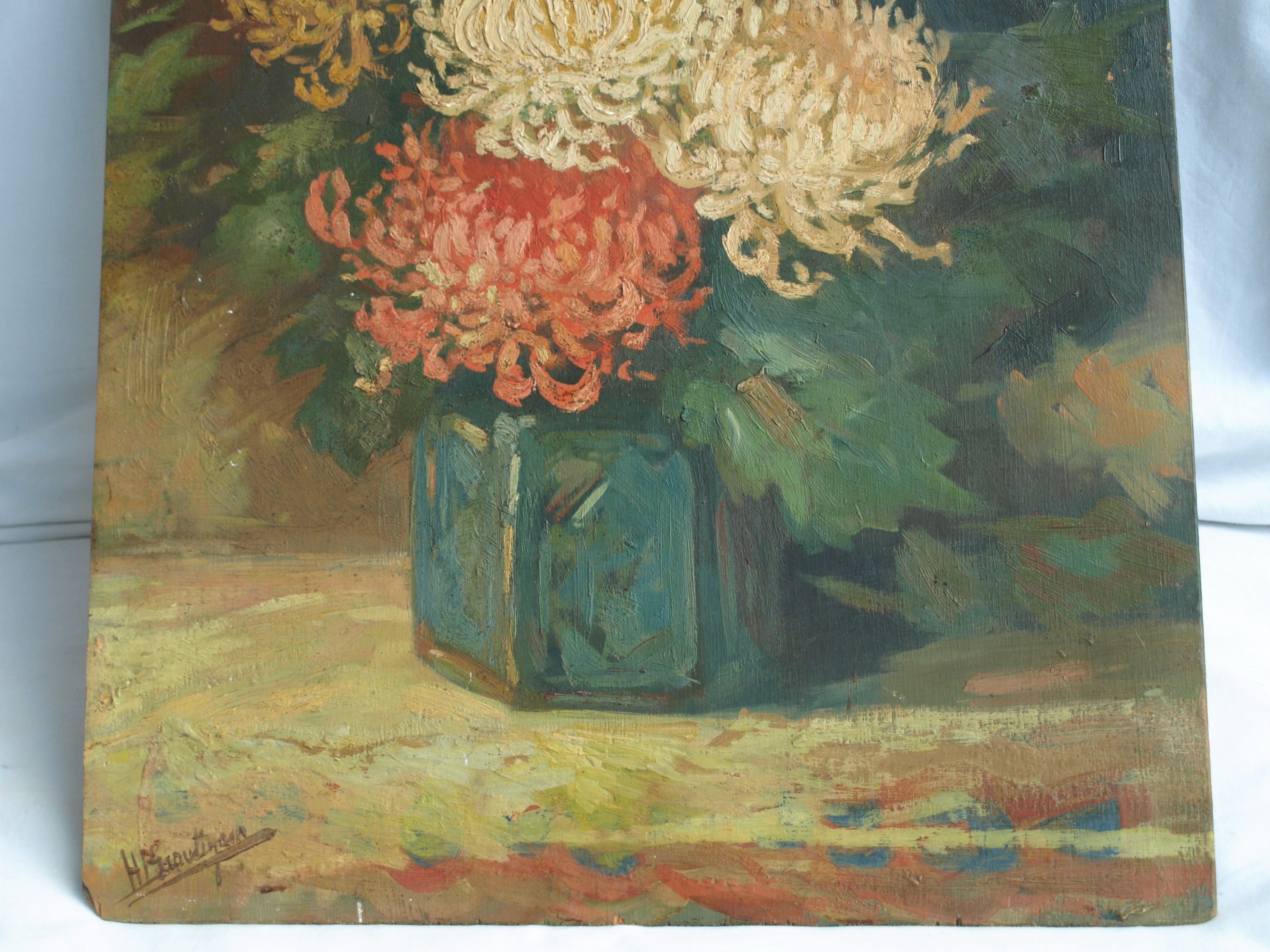 Hendrik Brautigam - Olieverf op paneel , Bloemstilleven – gesigneerd – ca 1935 kopen? Bied vanaf 45!