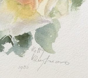 Hetty Kluytmans - Roos | prachtige aquarel, mooi ingelijst kopen? Bied vanaf 35!