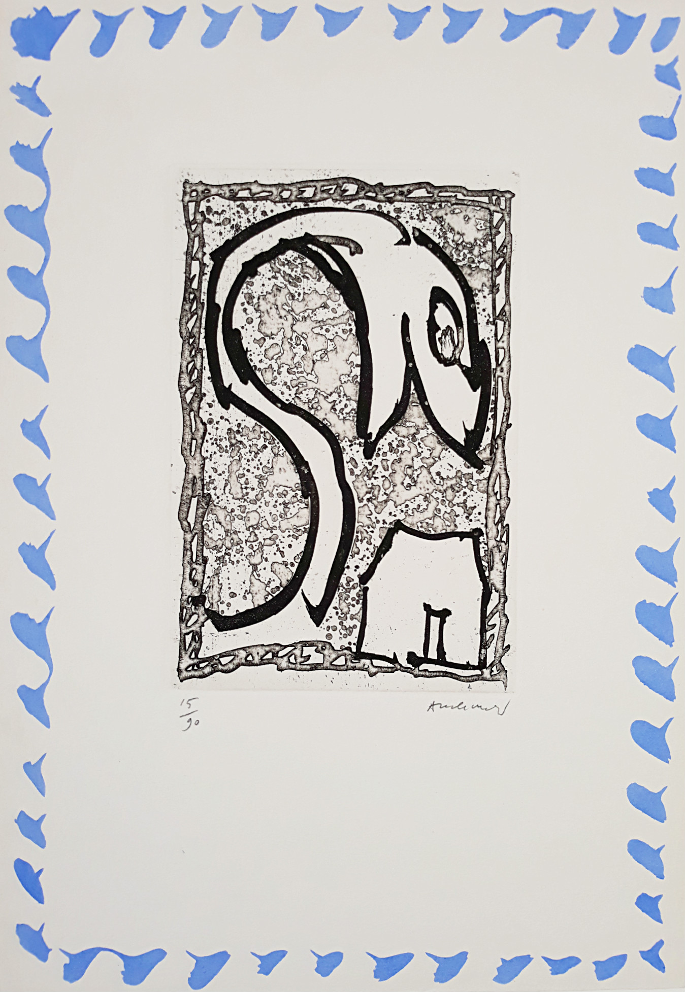 Pierre Alechinsky - Abécédaire, ets met pochoir border verkocht voor € 495!