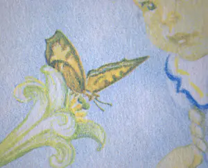 Bernardina Midderigh-Bokhorst - kleurenlitho kinderen met vlinder kopen? Bied vanaf 20!