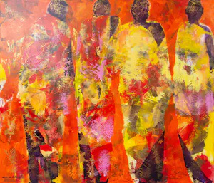 Willem van Scheijndel - Acryl op doek, Zonder titel, Ingelijst (Groot!) kopen? Bied vanaf 500!