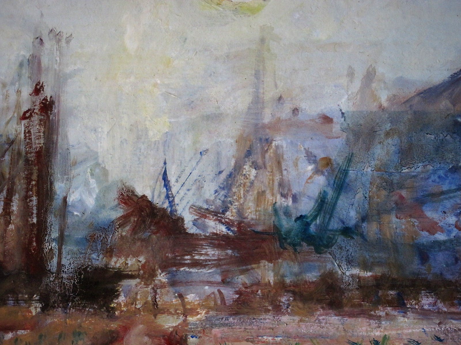 Wim Steijn - schitterend olieverf "Zomeravond bij de Hoogovens fabriek" kopen? Bied vanaf 1!