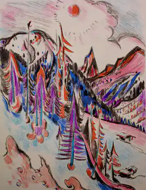 Jan Wiegers - Kleurenlitho: Berglandschap Ticino verkauft für € 135!