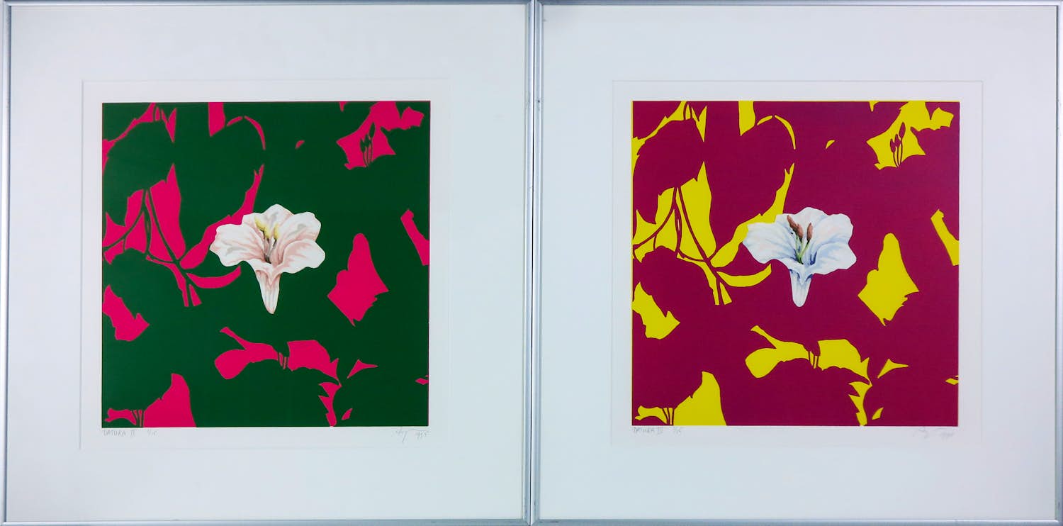 Arjan van Arendonk - Zeefdruk op papier (Setje), Datura II & III - Ingeljist kopen? Bied vanaf 100!