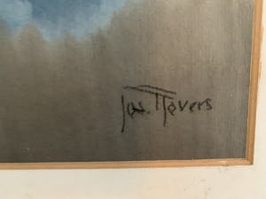 Jos Rovers - Dock met boten in de sneeuw kopen? Bied vanaf 100!