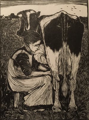 Jan Mankes - Koemelkster (hand gesigneerd) kopen? Bied vanaf 150!