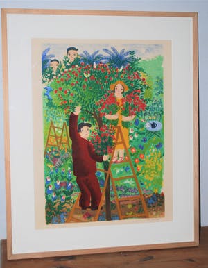 Lennart Jirlow - Cueillir des fleurs [Bloemen plukken] - litho kopen? Bied vanaf 75!