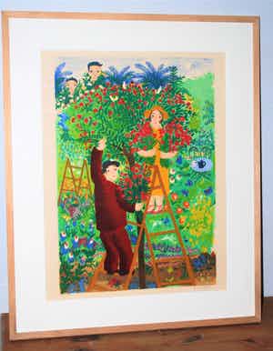 Lennart Jirlow - Cueillir des fleurs [Bloemen plukken] - litho verkocht voor € 75!