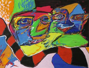 Arnold Zweerman - Gouache, Zonder titel - Ingelijst kopen? Bied vanaf 70!