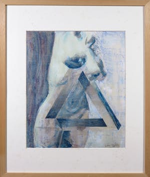 Piet van Mook - Gemengde techniek op papier, Driehoek - Ingelijst kopen? Bied vanaf 1!